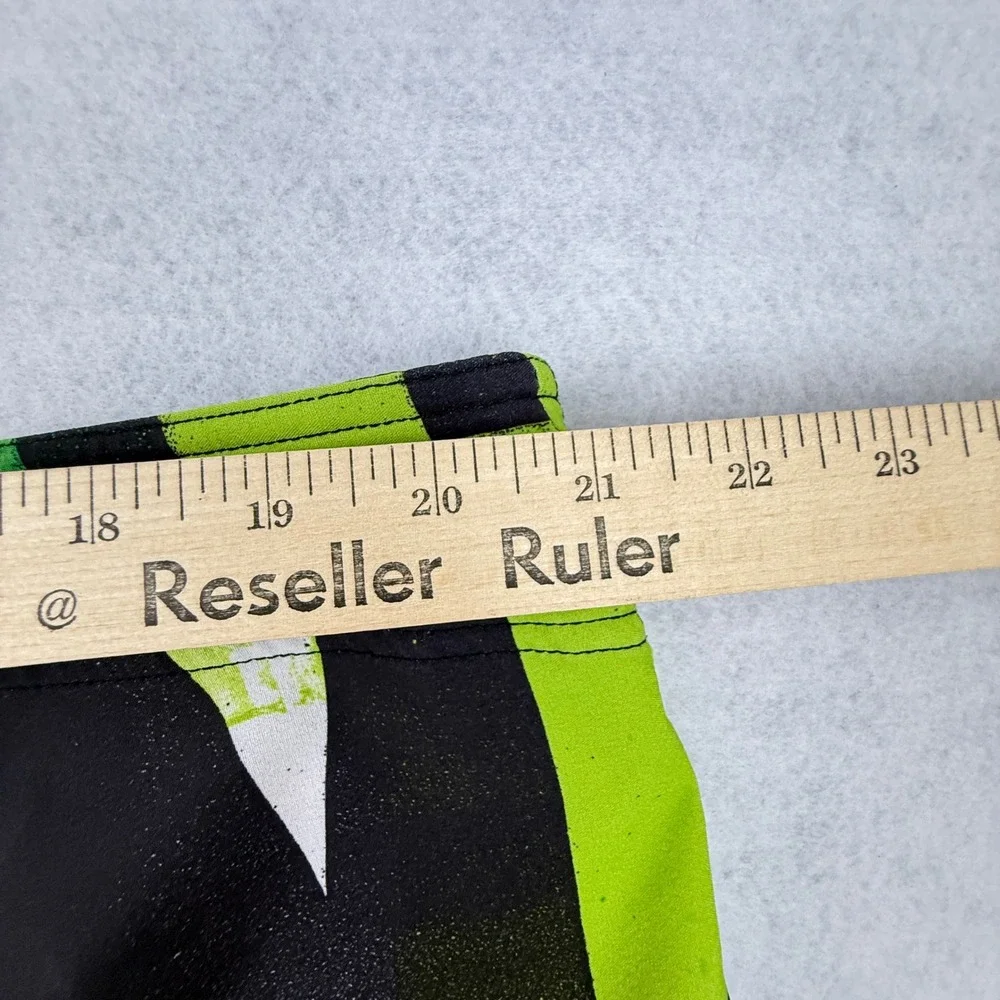 Quiksilver Board Shorts Mens 42 Green Graphic Print Logo Side Pocket Stretch‎